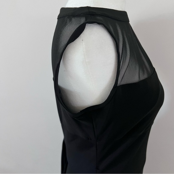 Joseph Ribkoff Mesh Top Sleeveless Wide-Leg Sash Waist Jumpsuit | Size 8| - Picture 7 of 9